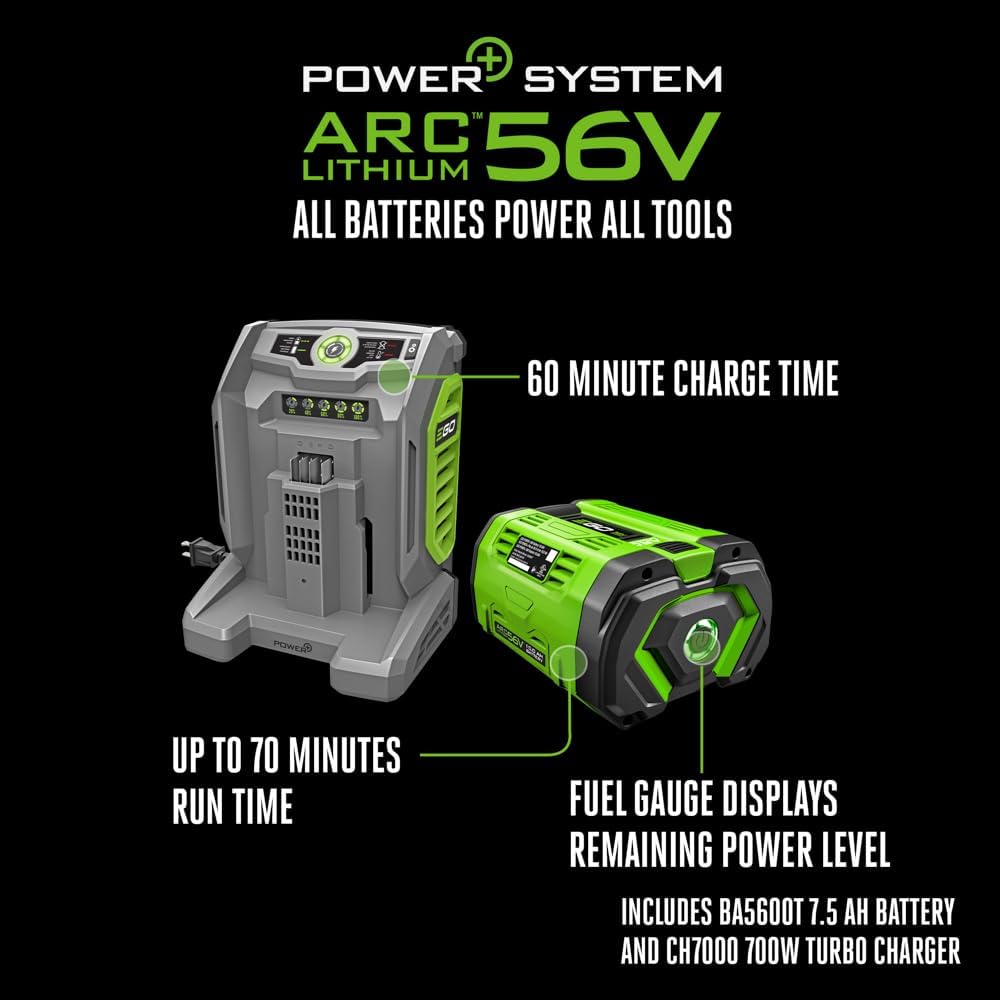 EGO POWER+ Electric Lawn Mower, Self-Propelled Cordless with 22" Aluminum Deck, Select Cut and Touch Drive, Includes 56V 10.0Ah Battery and Charger - LM2206SP