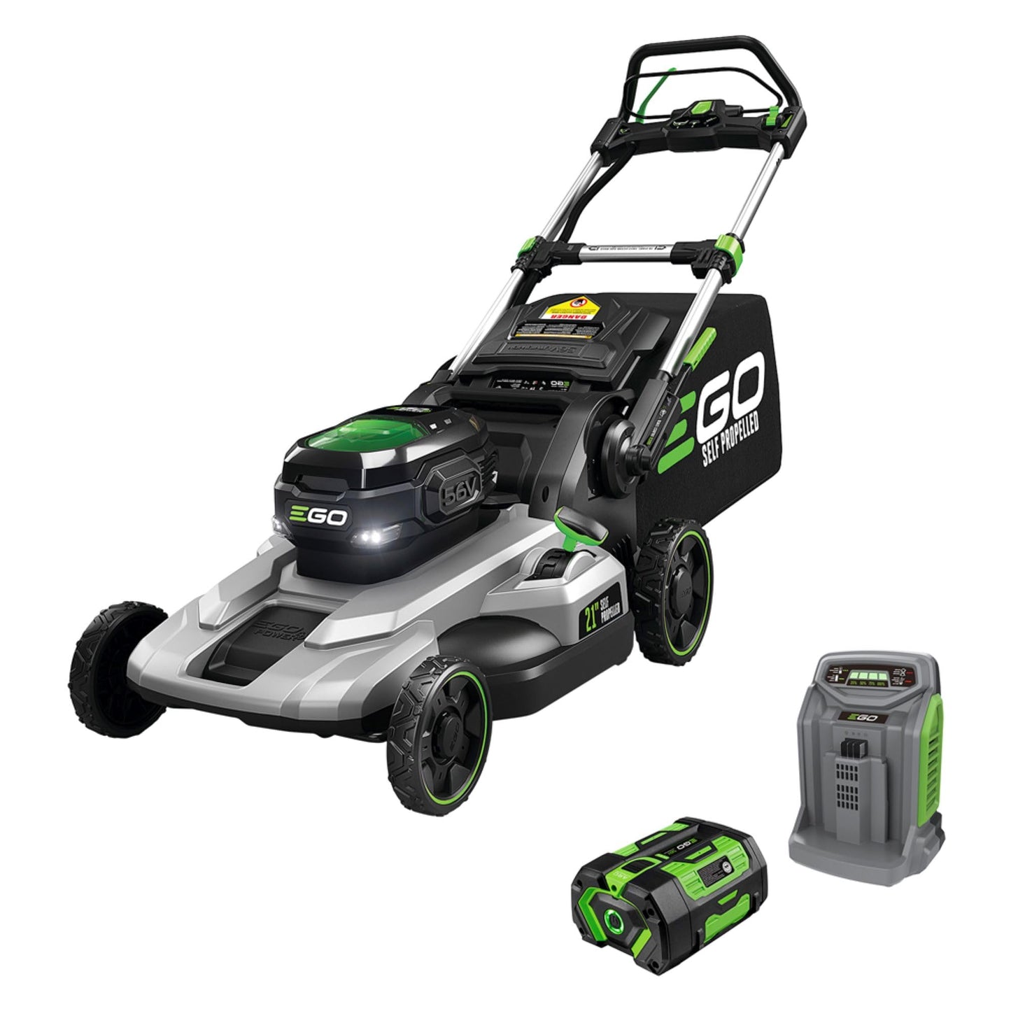 EGO POWER+ Electric Lawn Mower, Self-Propelled Cordless with 22" Aluminum Deck, Select Cut and Touch Drive, Includes 56V 10.0Ah Battery and Charger - LM2206SP