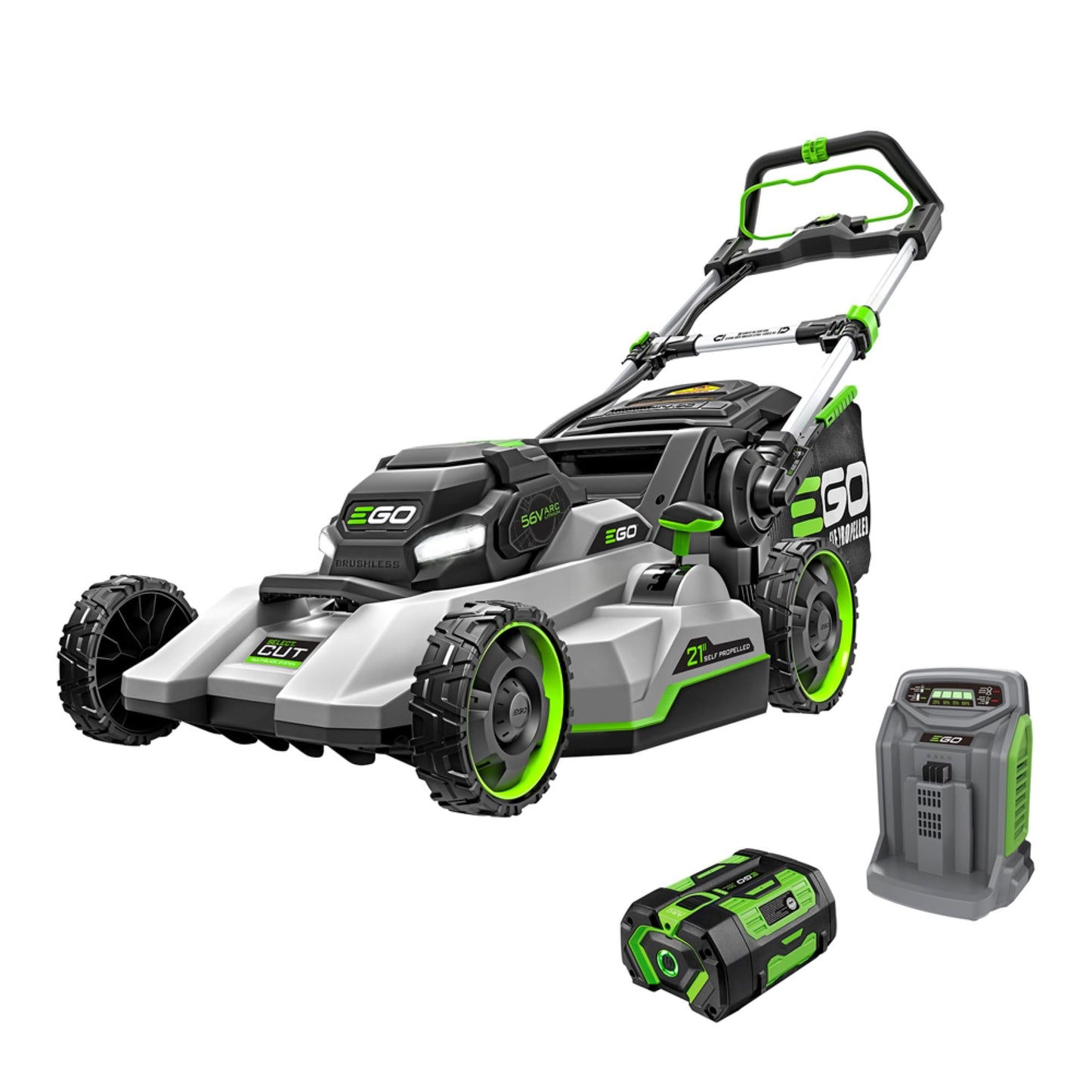 EGO POWER+ Electric Lawn Mower, Self-Propelled Cordless with 22" Aluminum Deck, Select Cut and Touch Drive, Includes 56V 10.0Ah Battery and Charger - LM2206SP