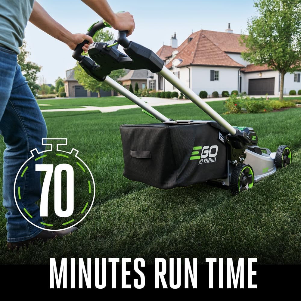 EGO POWER+ Electric Lawn Mower, Self-Propelled Cordless with 22" Aluminum Deck, Select Cut and Touch Drive, Includes 56V 10.0Ah Battery and Charger - LM2206SP