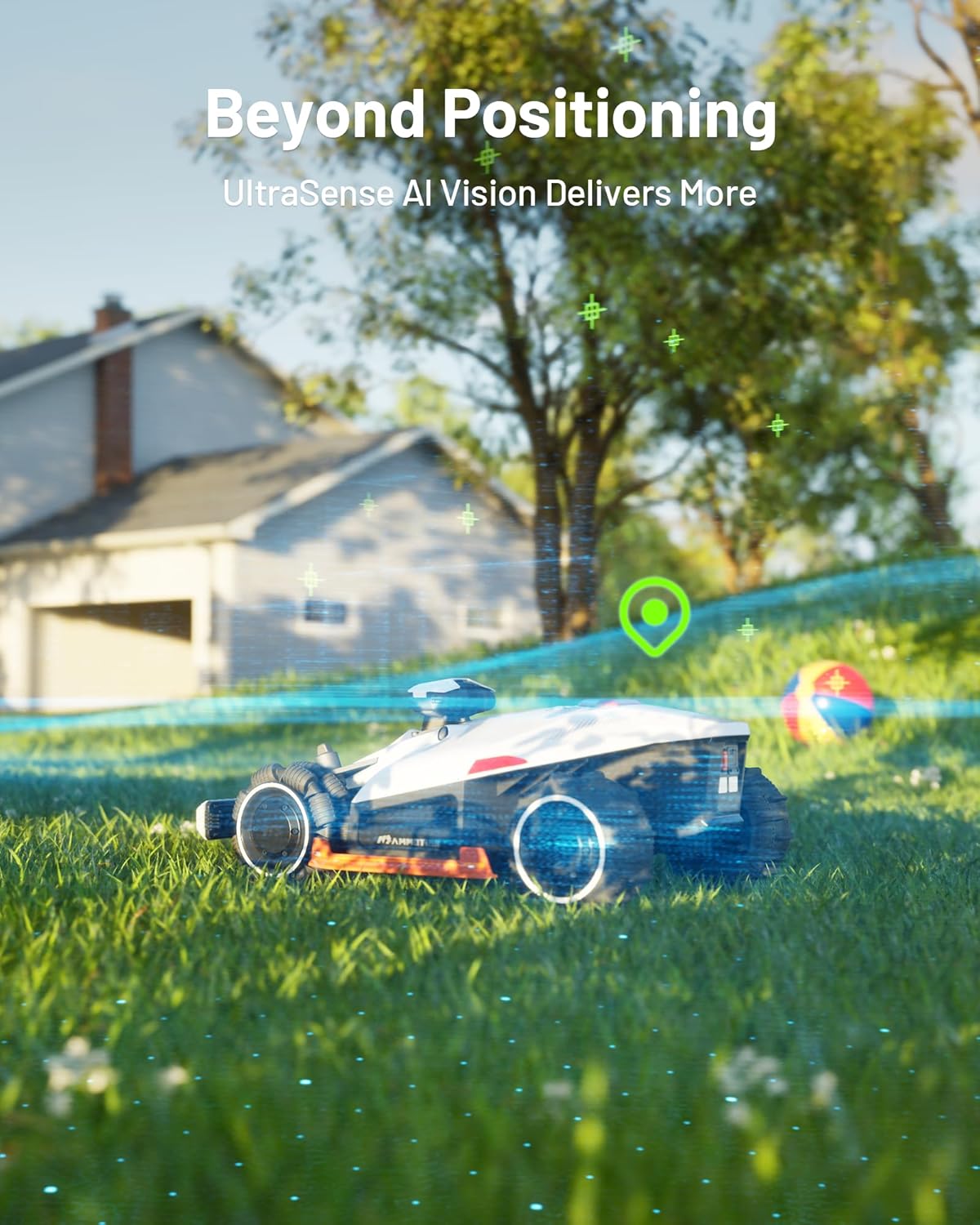 Mammotion LUBA 2 AWD 5000X Robot Lawn Mower with 4G, All-Wheel-Drive for 80% Slope, Perimeter Wire Free for 1.25 Acres, UltraSense AI Vision & RTK Auto-Mapping, 1.0"-2.7" Adjustable Cutting Height