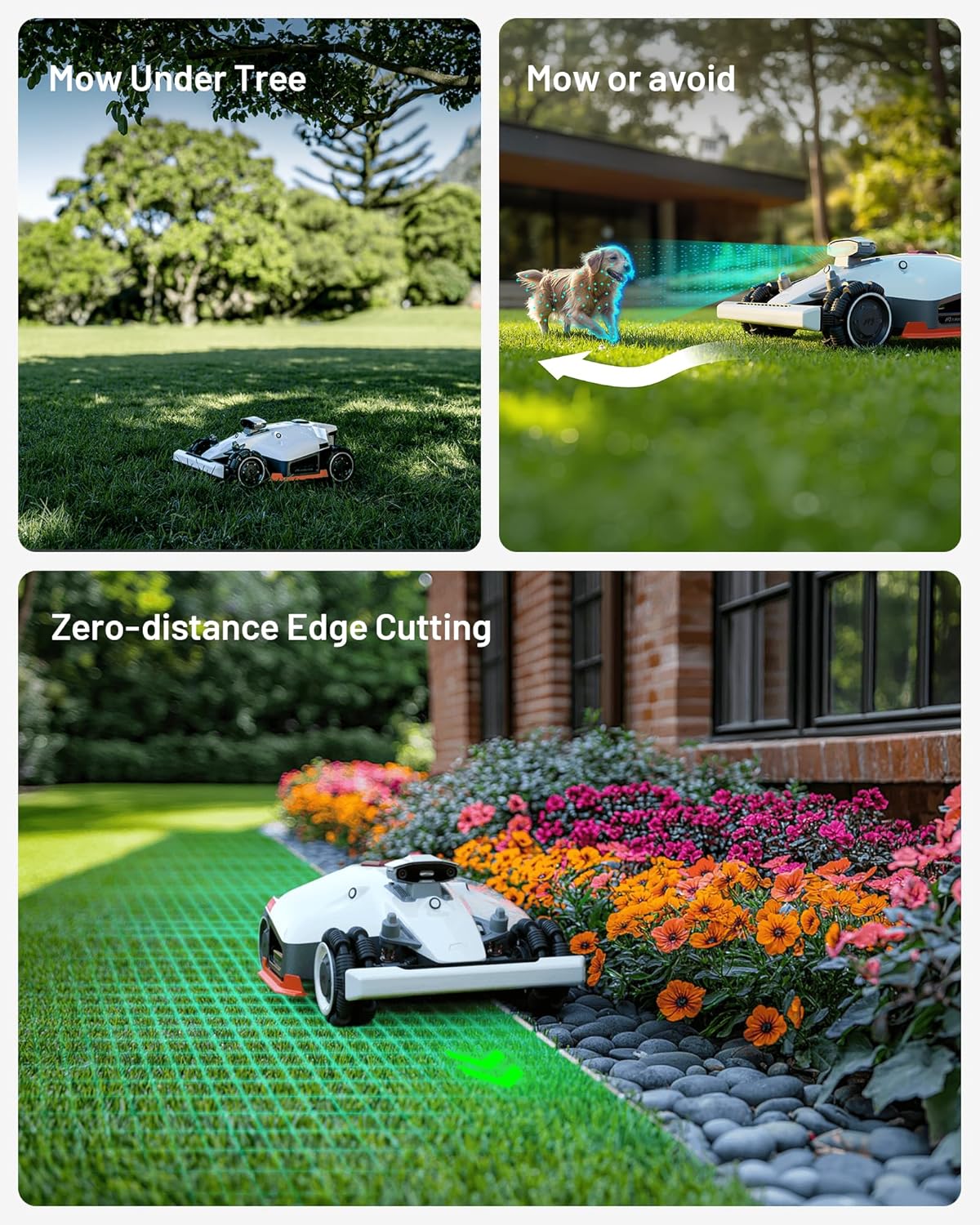 Mammotion LUBA 2 AWD 5000X Robot Lawn Mower with 4G, All-Wheel-Drive for 80% Slope, Perimeter Wire Free for 1.25 Acres, UltraSense AI Vision & RTK Auto-Mapping, 1.0"-2.7" Adjustable Cutting Height