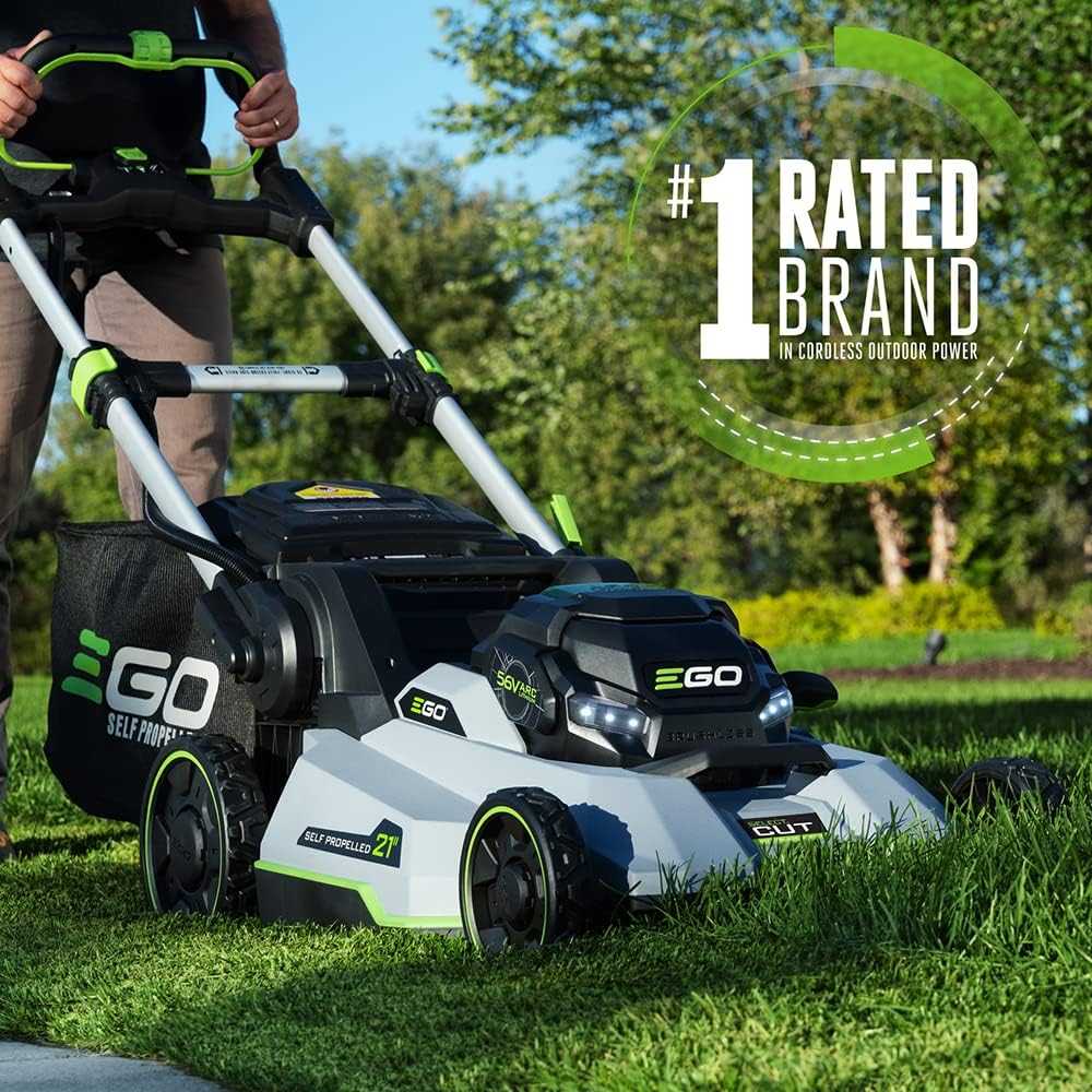 EGO POWER+ Electric Lawn Mower, Self-Propelled Cordless with Select Cut and Touch Drive, Includes (2) 56V 6.0Ah Batteries and Rapid Charger - LM2134SP-2