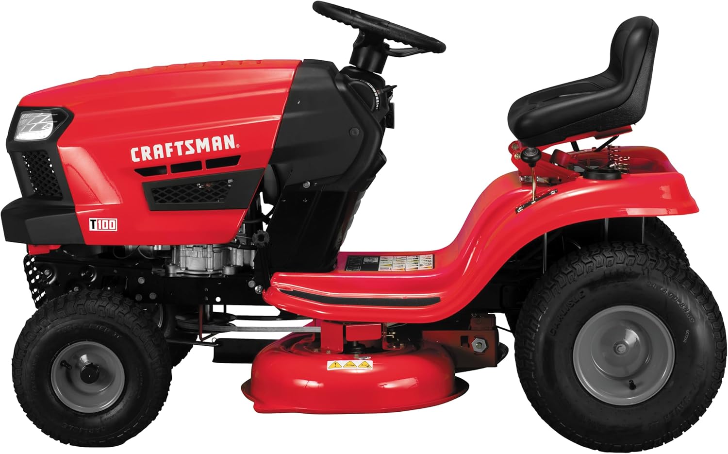 Craftsman 36" Gas Riding Lawn Mower with 11.5 HP* Briggs and Stratton Single-Cylinder Engine, Gas Lawn Tractor with 7-Speed Transmission, Red/Black (13AC77XYA93)