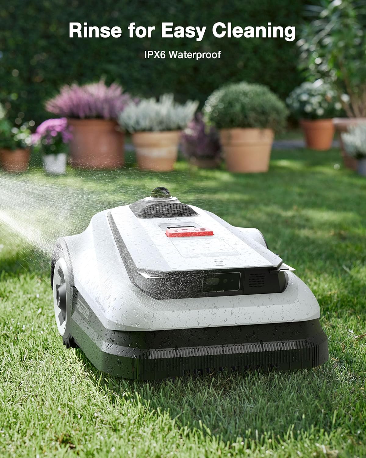 ECOVACS Goat A3000 LiDAR Robot Lawn Mower, Dual-LiDAR Navigation,Suitable for 3/4 Acre, 13” Cutting Width, 45min Fast Charging, Precise Edge Mowing, Smart Lawn Mower for Large Garden